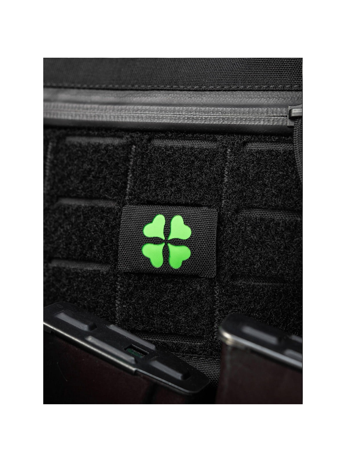 M-TAC Naszywka koniczyna czterolistna MOLLE cordura laser cut fluorescencyjna czarna