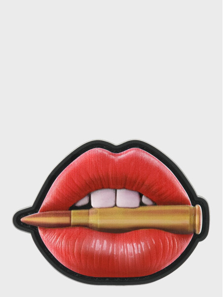 M-TAC Naszywka 3D Usta PVC czerwona