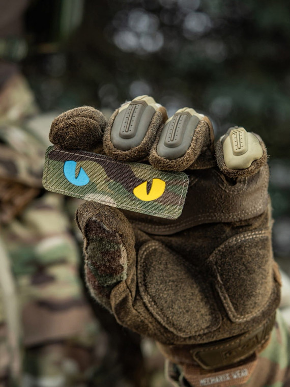 M-TAC Naszywka Kocie Oczy CAT EYES LASER Cut multicam-żółto-zielona fluorescencyjna