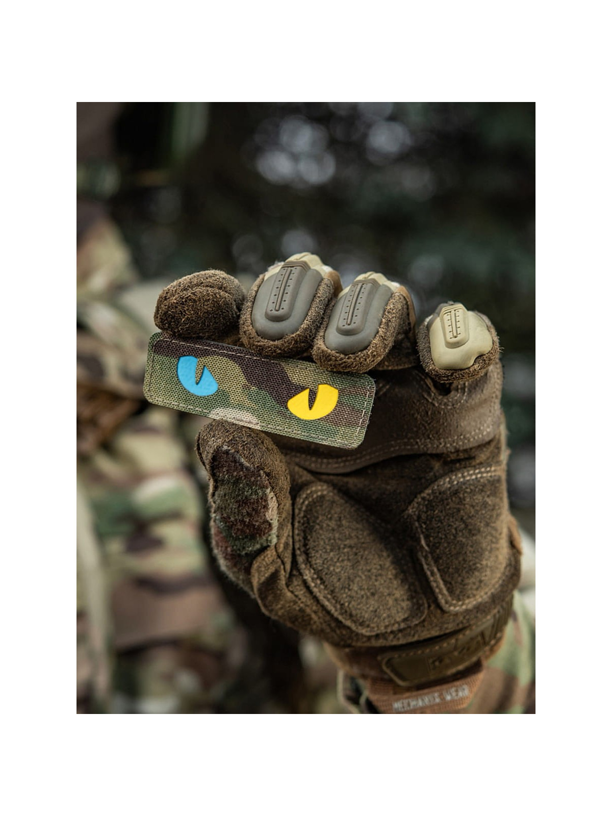 M-TAC Naszywka Kocie Oczy CAT EYES LASER Cut multicam-żółto-zielona fluorescencyjna