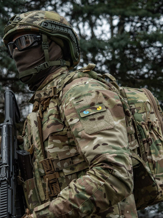 M-TAC Naszywka Kocie Oczy CAT EYES LASER Cut multicam-żółto-zielona fluorescencyjna