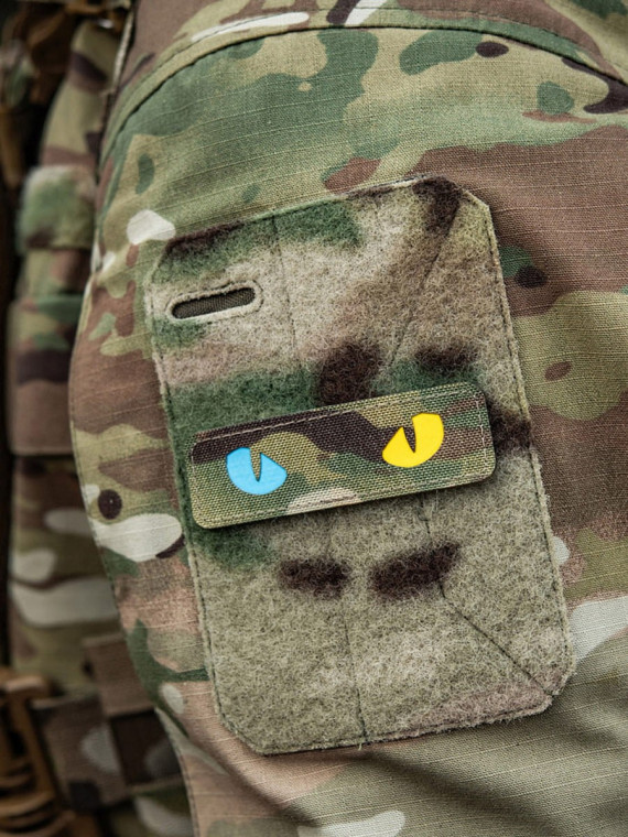 M-TAC Naszywka Kocie Oczy CAT EYES LASER Cut multicam-żółto-zielona fluorescencyjna