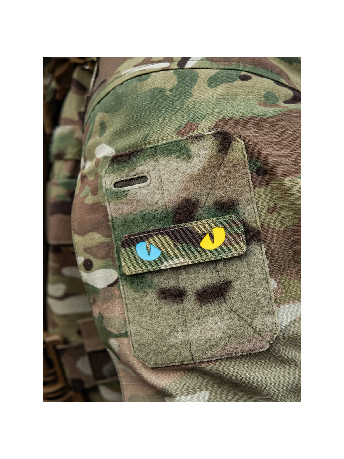 M-TAC Naszywka Kocie Oczy CAT EYES LASER Cut multicam-żółto-zielona fluorescencyjna
