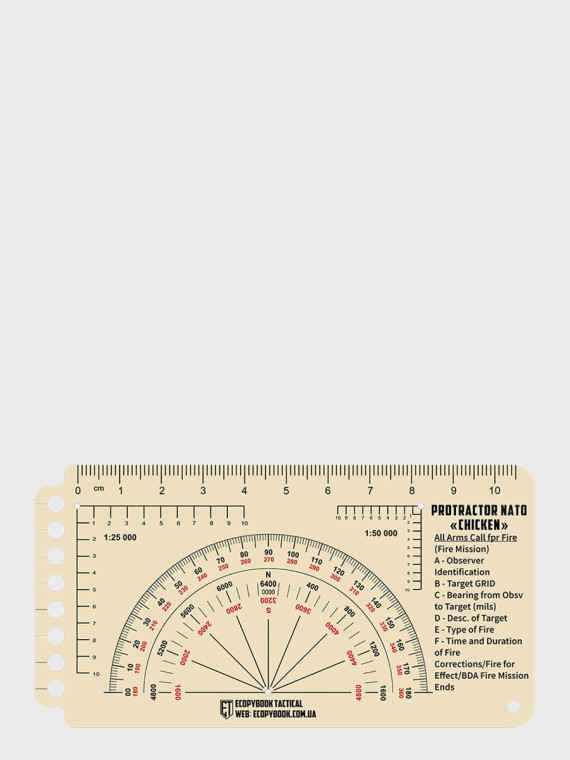 M-TAC Linijka Taktyczna Protractor NATO Chicken Ecopybook Tactical