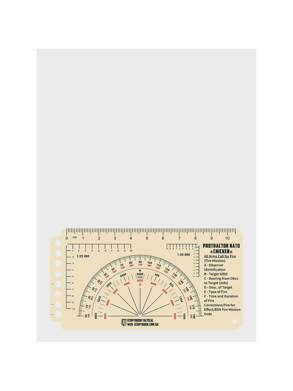 M-TAC Linijka Taktyczna Protractor NATO Chicken Ecopybook Tactical