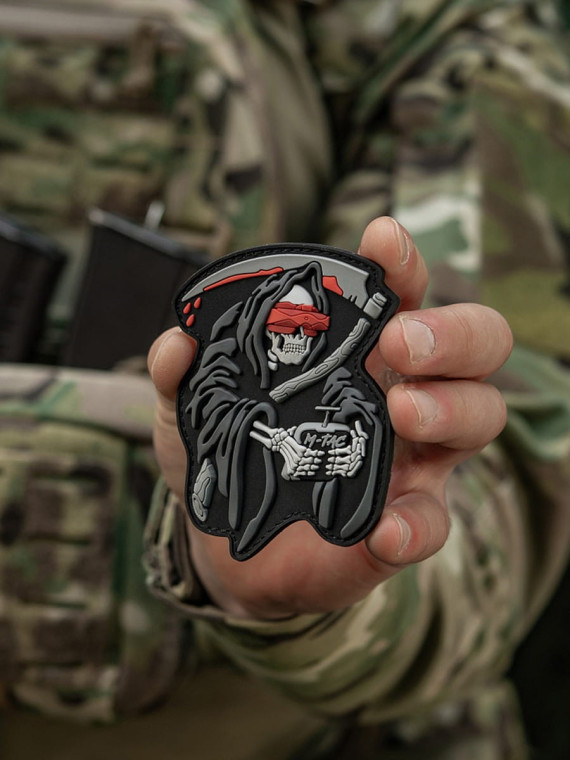 M-TAC Naszywka FPV Operator Śmierć PVC Czarno-Szara