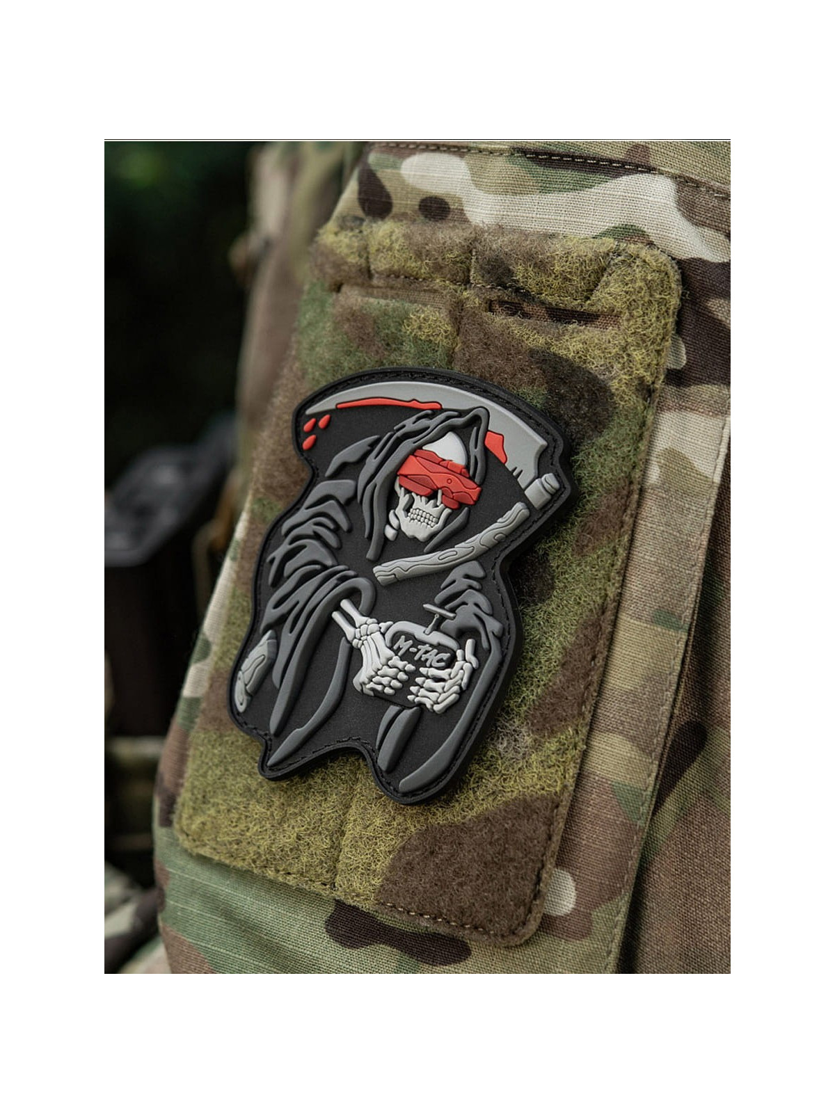 M-TAC Naszywka FPV Operator Śmierć PVC Czarno-Szara
