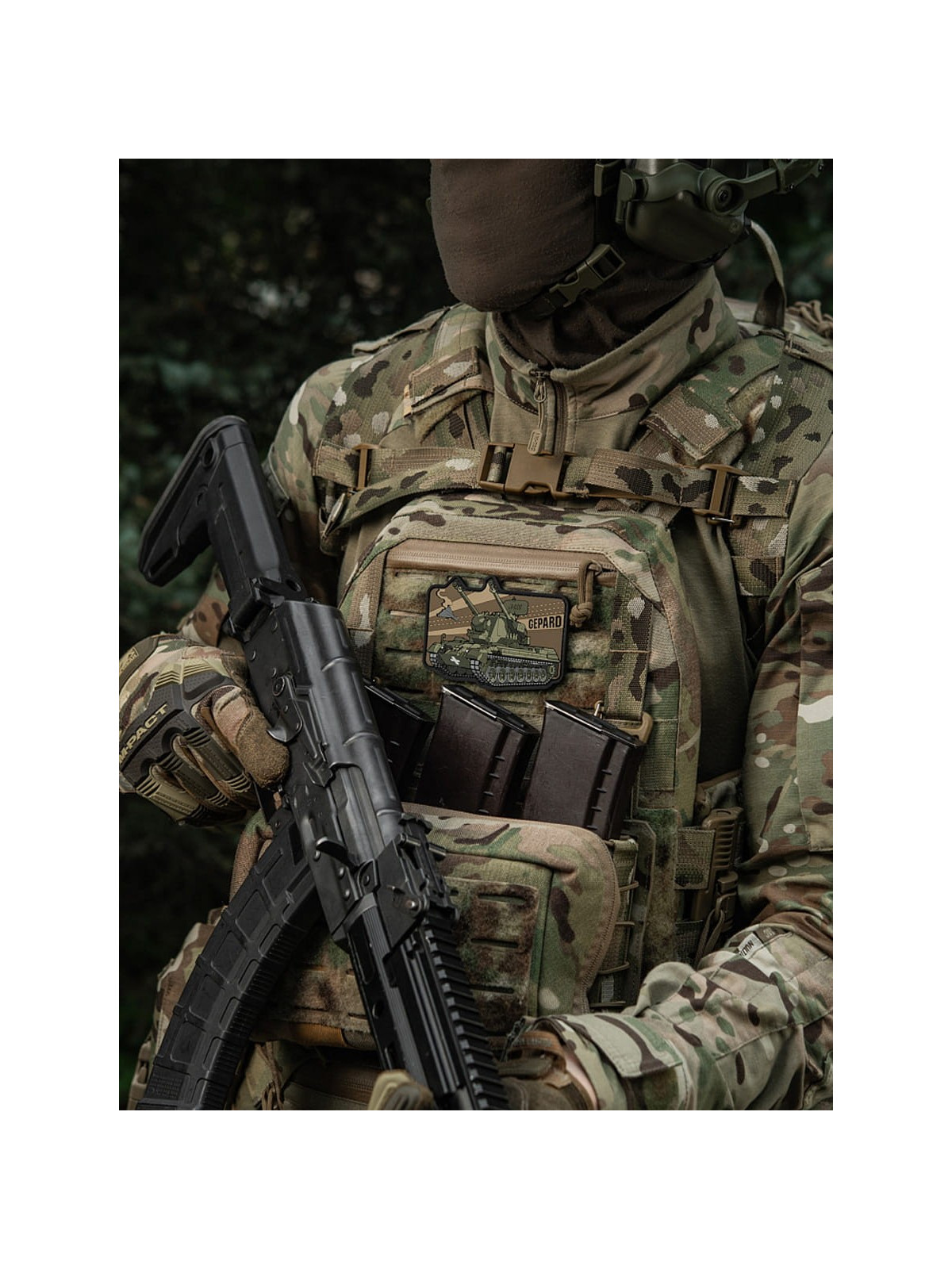 M-TAC Naszywka 3D Gepard 7,2 x 10 cm PVC Oliwkowa