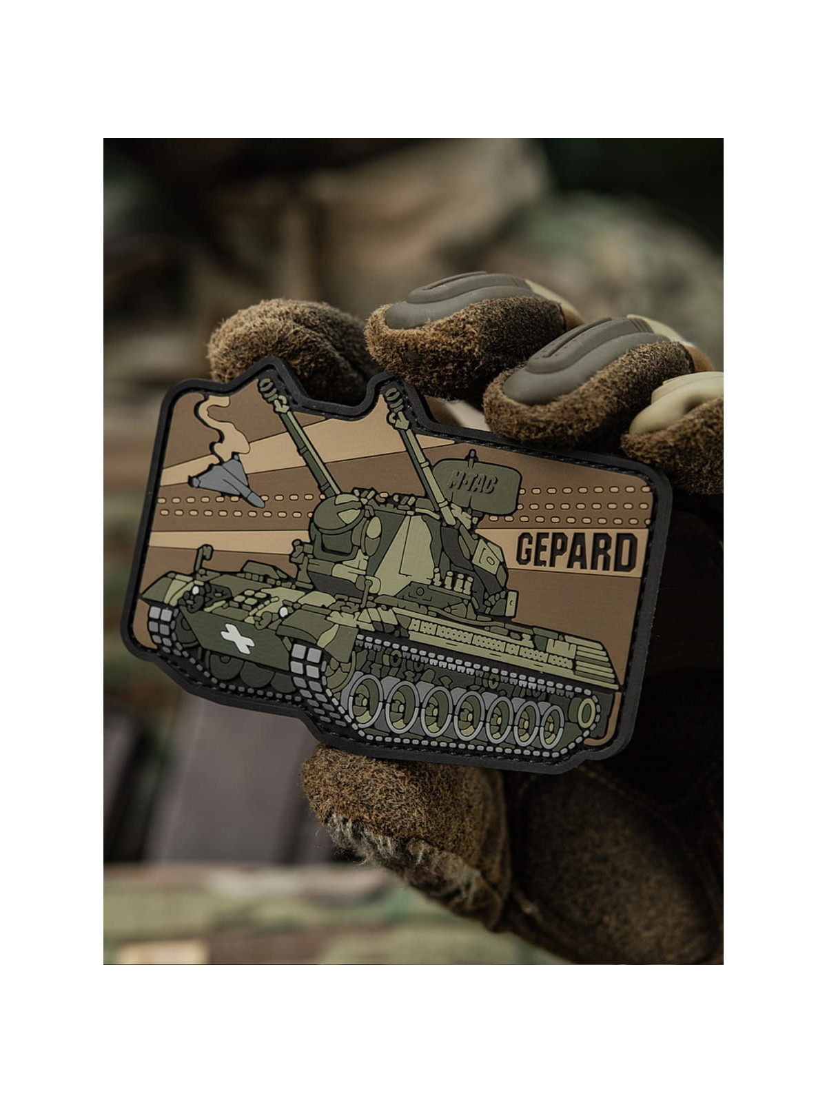 M-TAC Naszywka 3D Gepard 7,2 x 10 cm PVC Oliwkowa