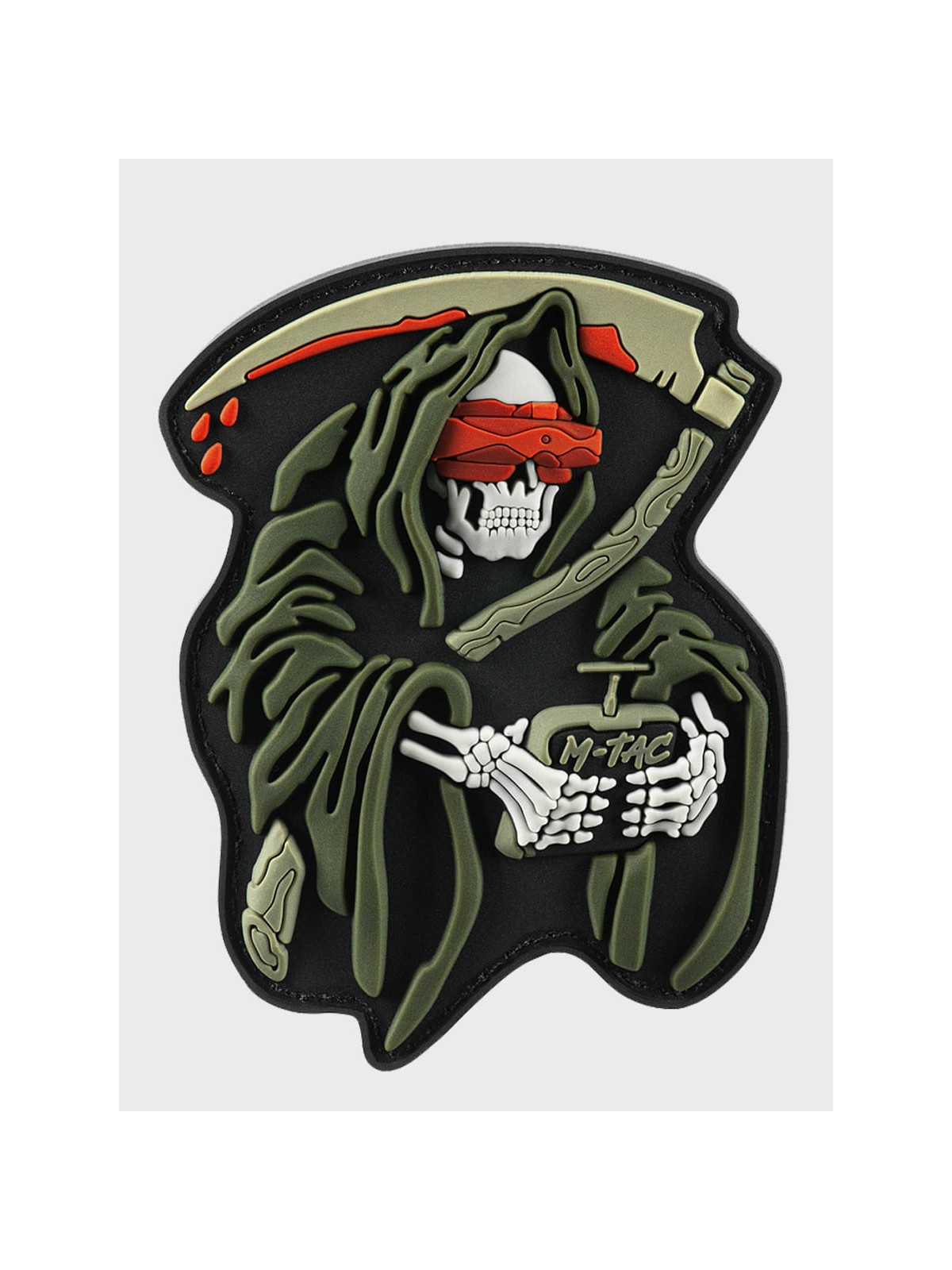 M-TAC Naszywka 3D FPV Operator Grim Reaper 9 x 6,5 cm PVC Oliwkowa