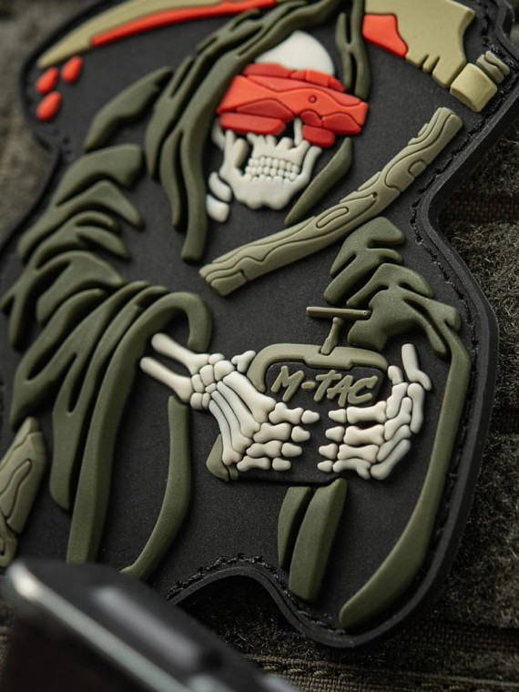 M-TAC Naszywka 3D FPV Operator Grim Reaper 9 x 6,5 cm PVC Oliwkowa