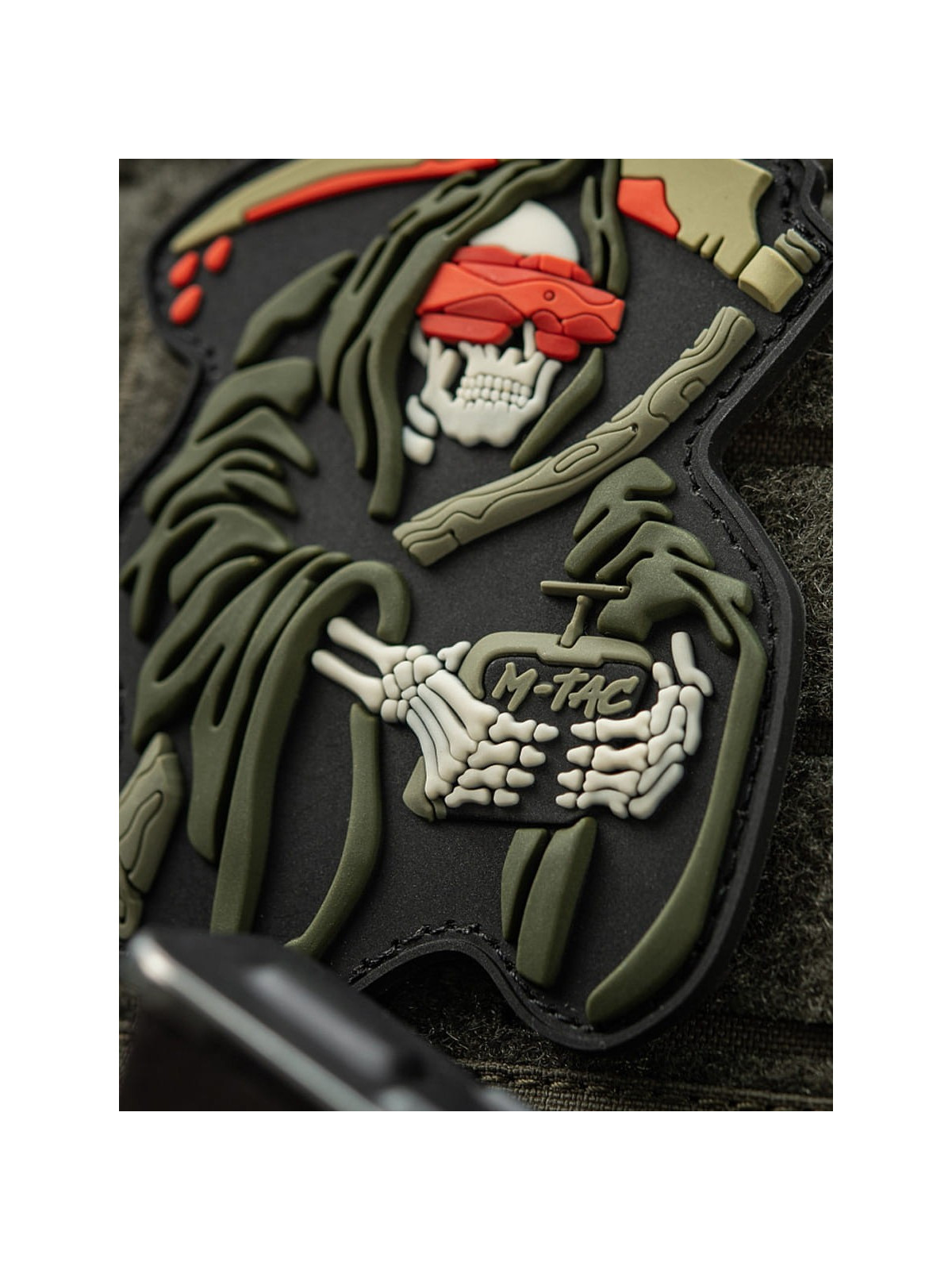 M-TAC Naszywka 3D FPV Operator Grim Reaper 9 x 6,5 cm PVC Oliwkowa