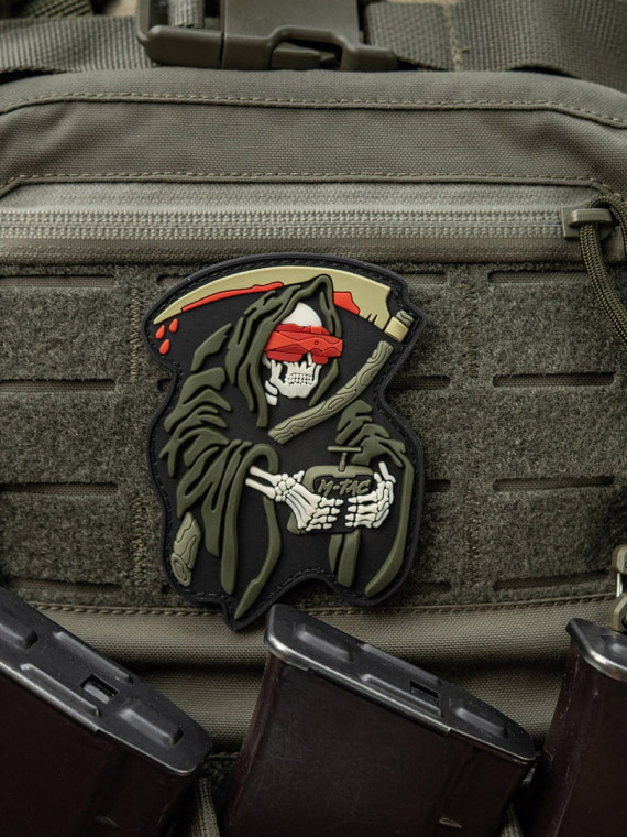 M-TAC Naszywka 3D FPV Operator Grim Reaper 9 x 6,5 cm PVC Oliwkowa