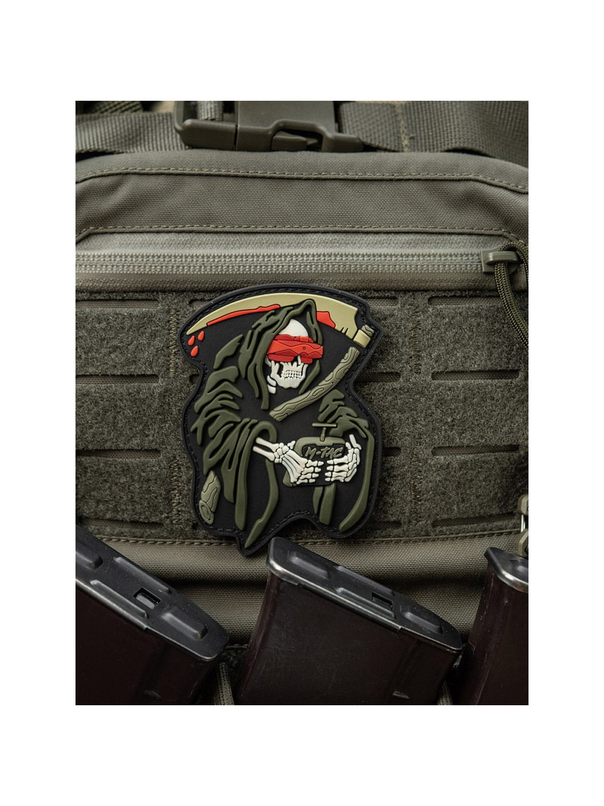 M-TAC Naszywka 3D FPV Operator Grim Reaper 9 x 6,5 cm PVC Oliwkowa