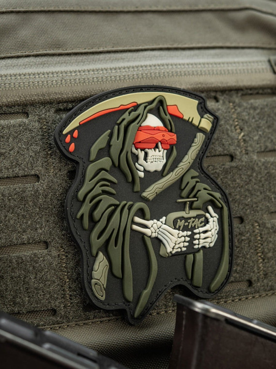 M-TAC Naszywka 3D FPV Operator Grim Reaper 9 x 6,5 cm PVC Oliwkowa