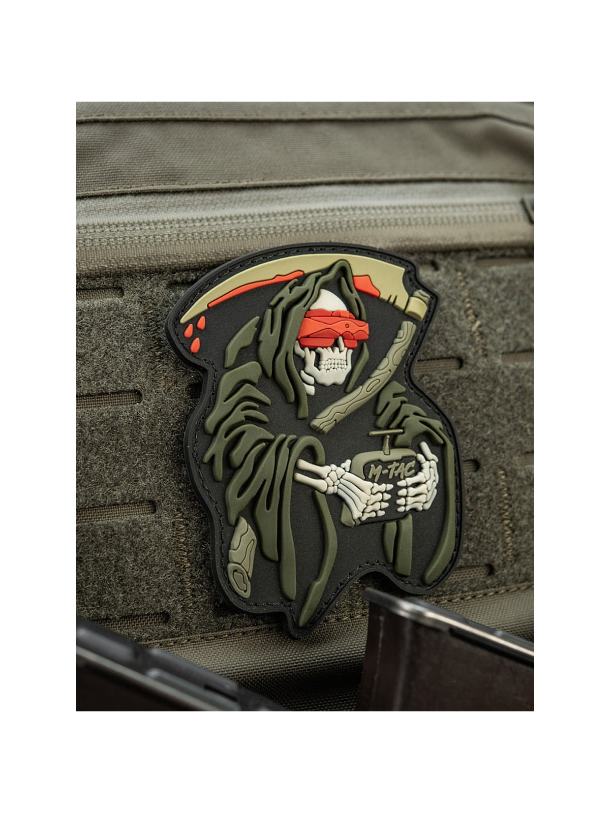 M-TAC Naszywka 3D FPV Operator Grim Reaper 9 x 6,5 cm PVC Oliwkowa