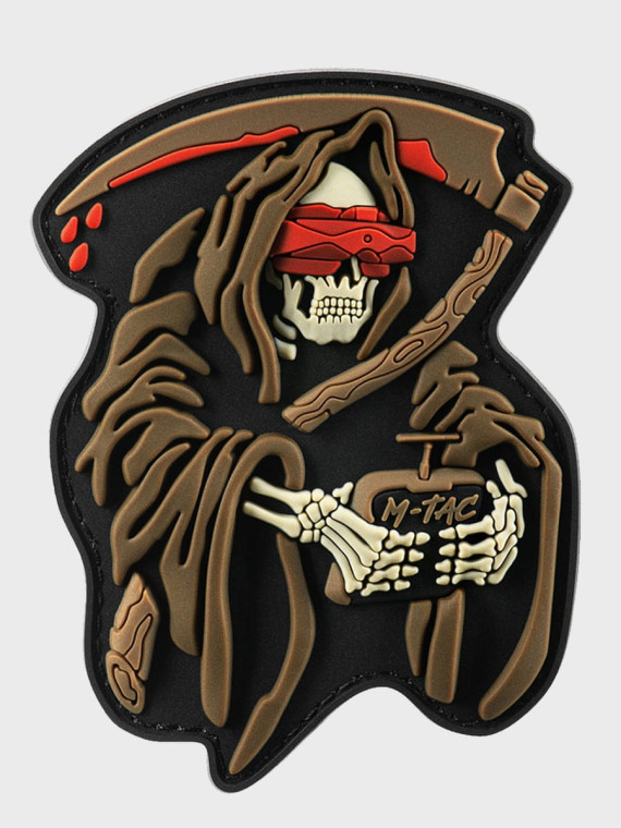 M-TAC Naszywka 3D FPV Operator Grim Reaper 9 x 6,5 cm PVC Coyote