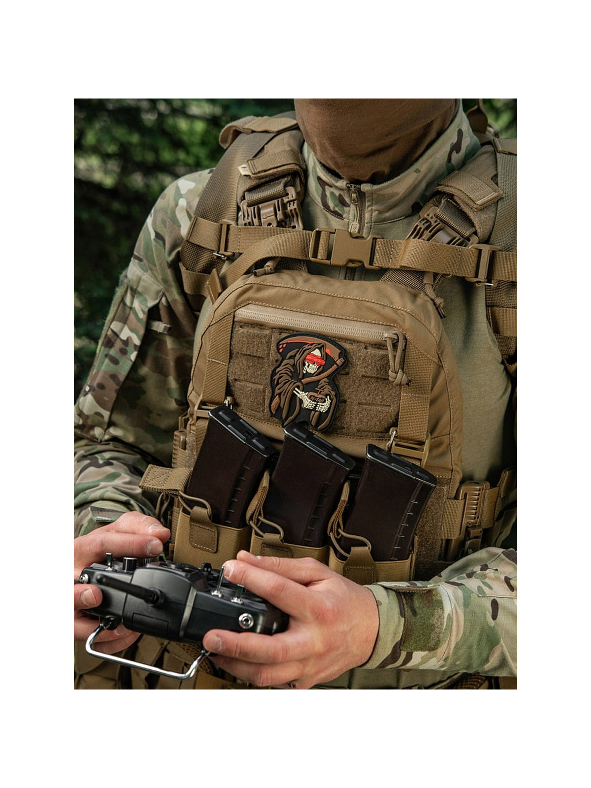 M-TAC Naszywka 3D FPV Operator Grim Reaper 9 x 6,5 cm PVC Coyote