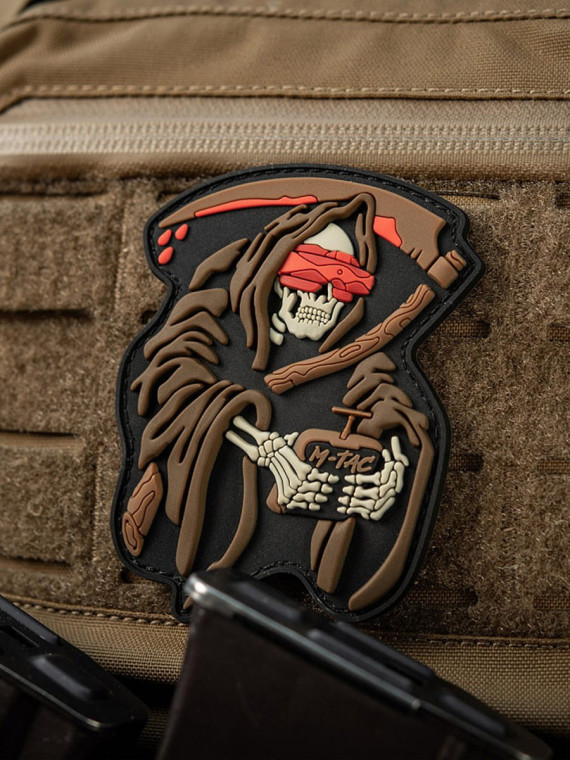 M-TAC Naszywka 3D FPV Operator Grim Reaper 9 x 6,5 cm PVC Coyote