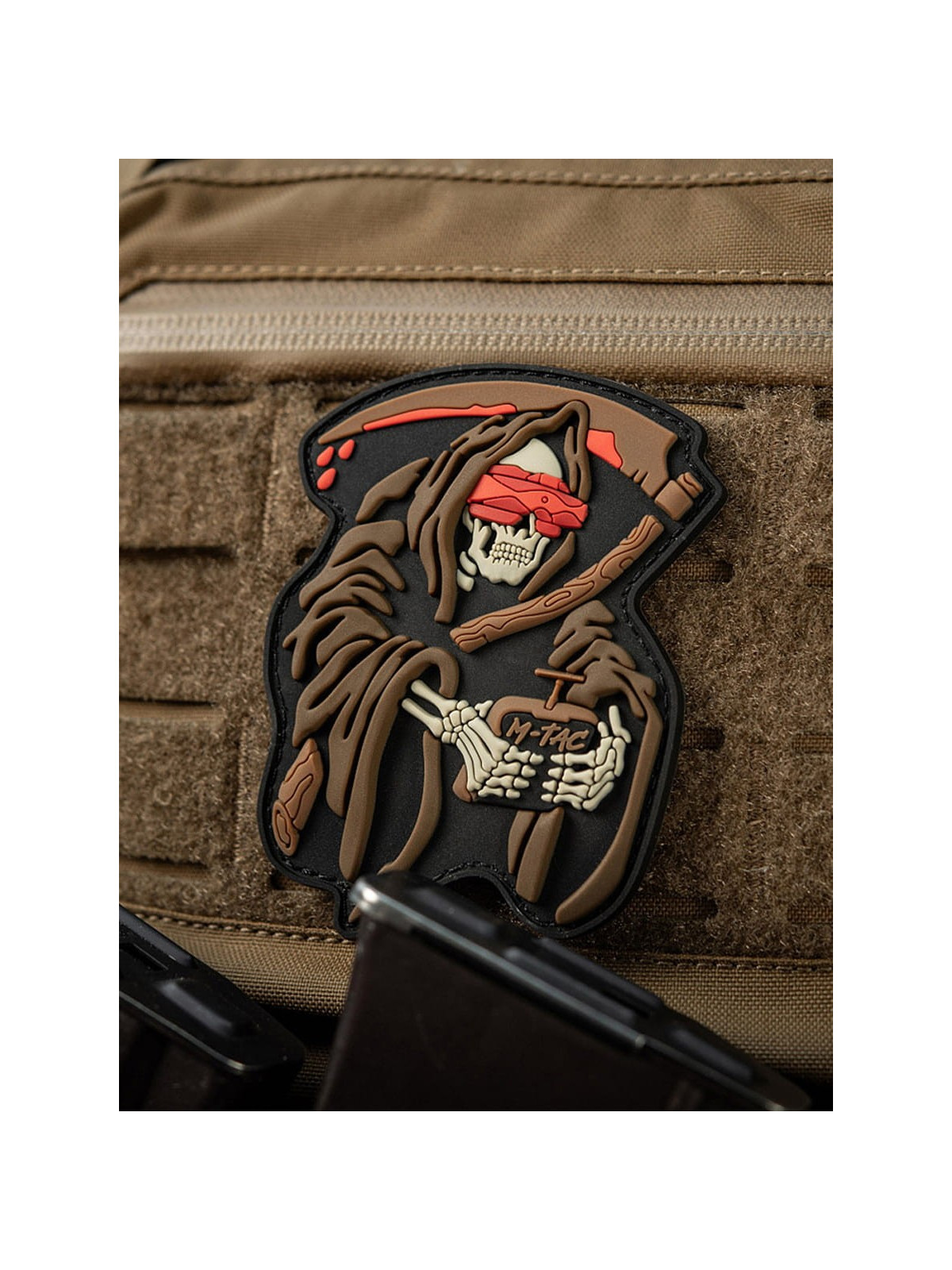M-TAC Naszywka 3D FPV Operator Grim Reaper 9 x 6,5 cm PVC Coyote