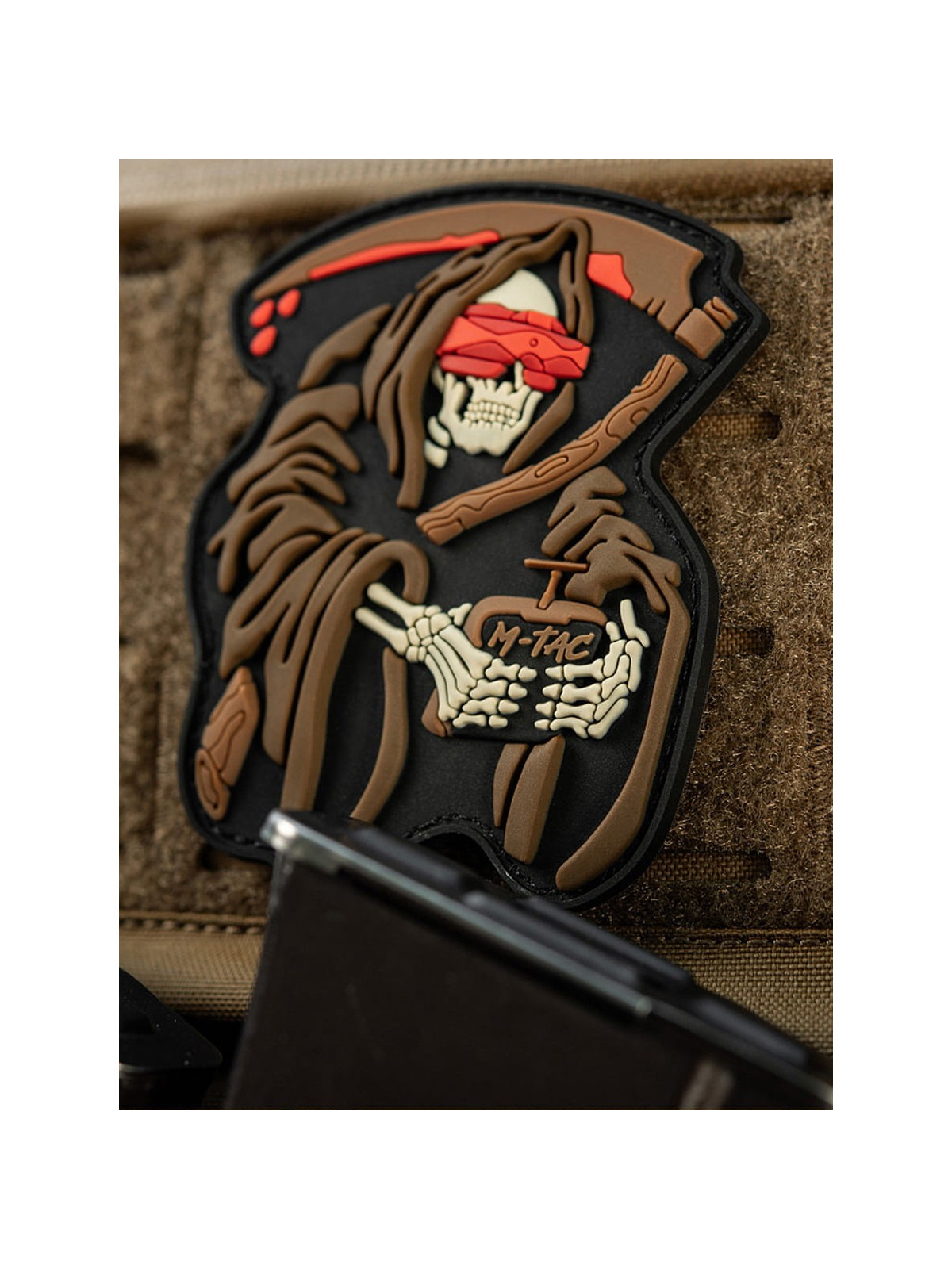 M-TAC Naszywka 3D FPV Operator Grim Reaper 9 x 6,5 cm PVC Coyote
