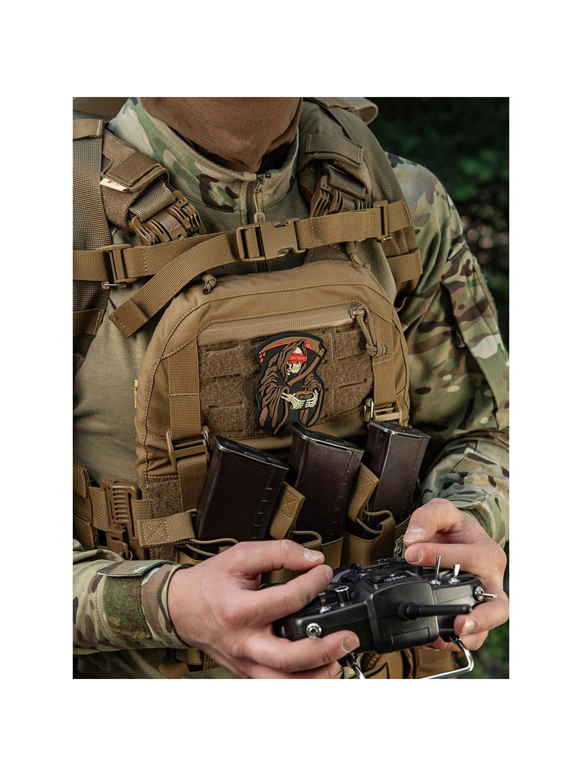 M-TAC Naszywka 3D FPV Operator Grim Reaper 9 x 6,5 cm PVC Coyote