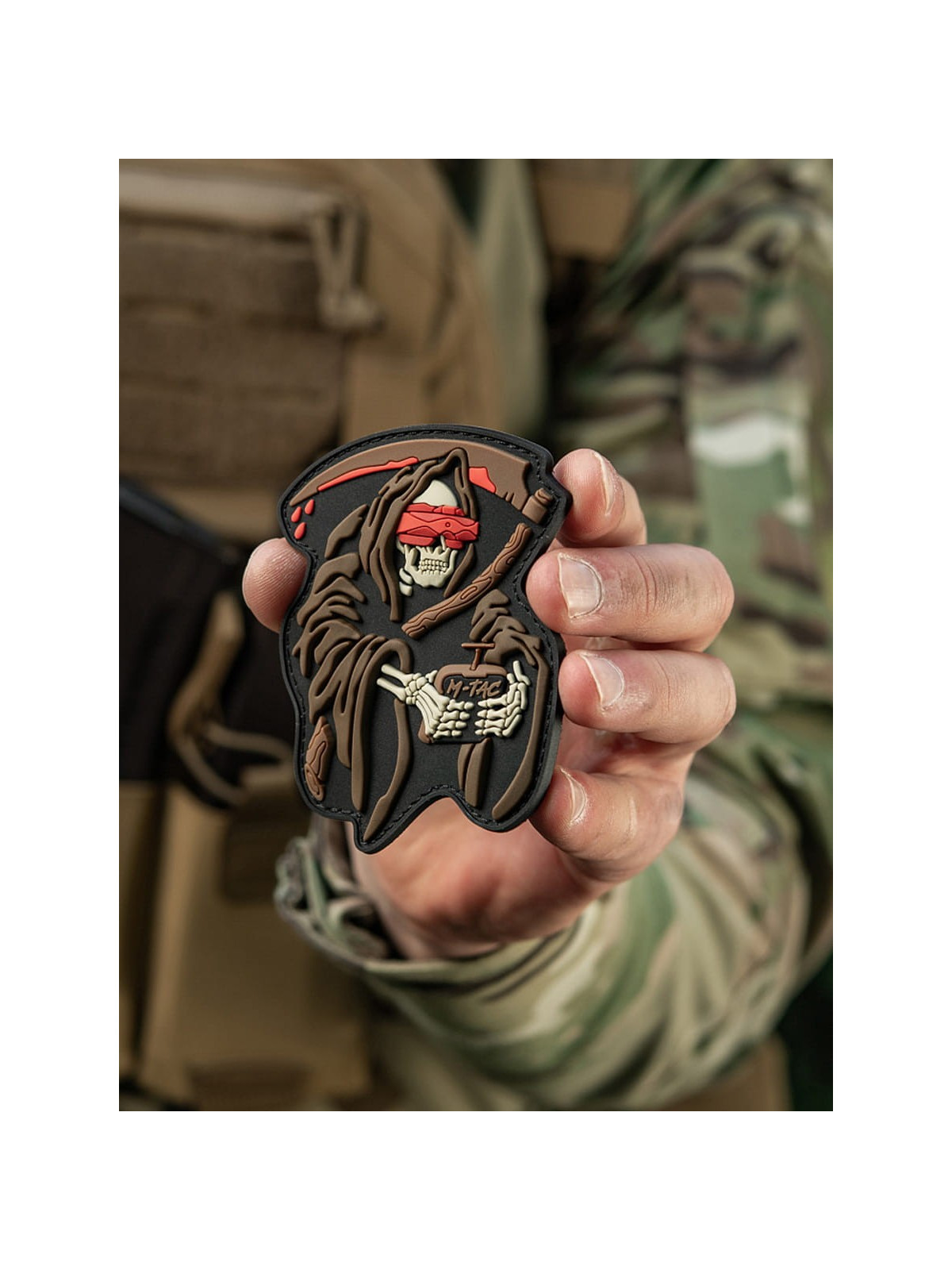 M-TAC Naszywka 3D FPV Operator Grim Reaper 9 x 6,5 cm PVC Coyote