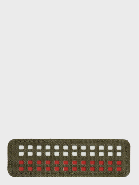 M-TAC Naszywka Flaga Polska Mini Kwadraty Laser Cut 25x80mm Oliwkowa