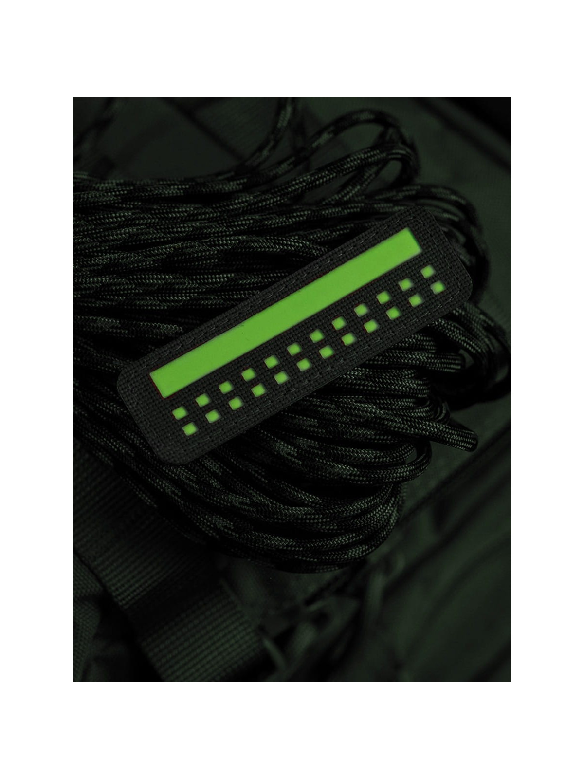 M-TAC Naszywka Flaga Polska Mini Kwadraty Laser Cut 25x80mm Czarna Fluorescencyjna
