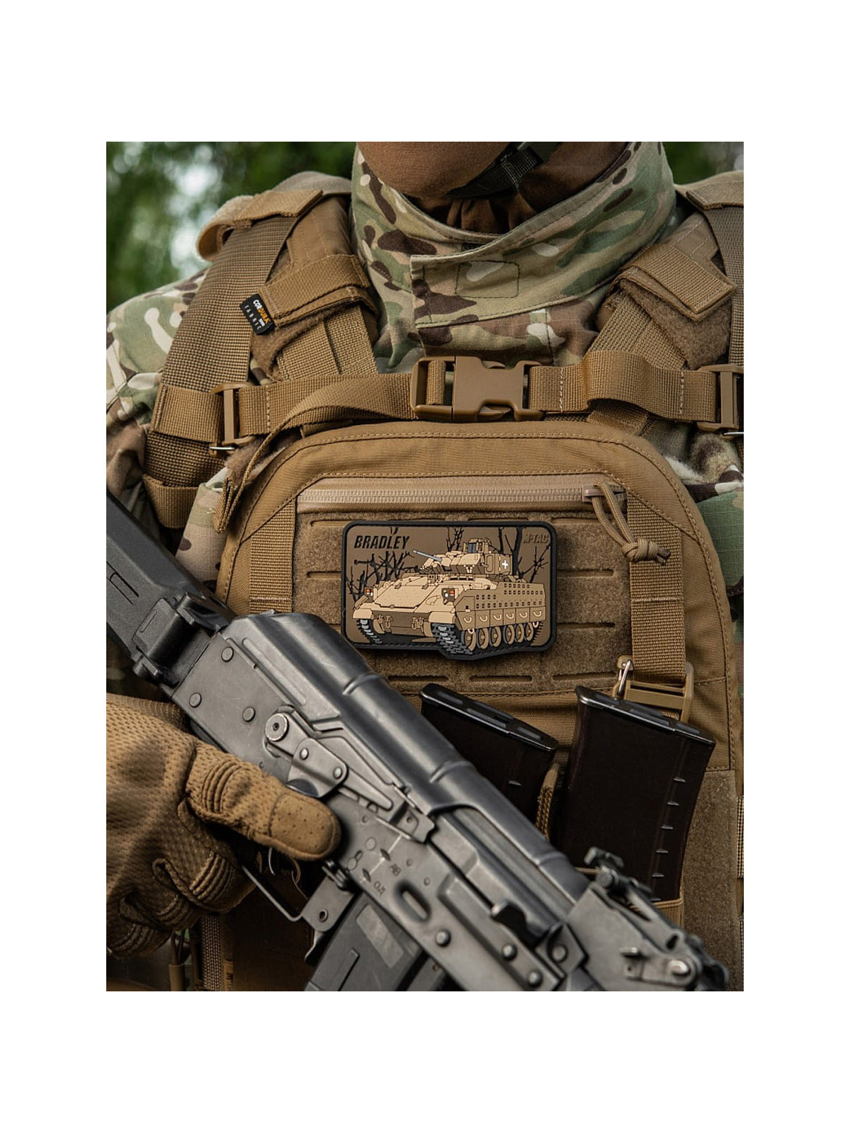 M-TAC Naszywka 3D Bradley 6,5 x 10,5 cm PVC Coyote