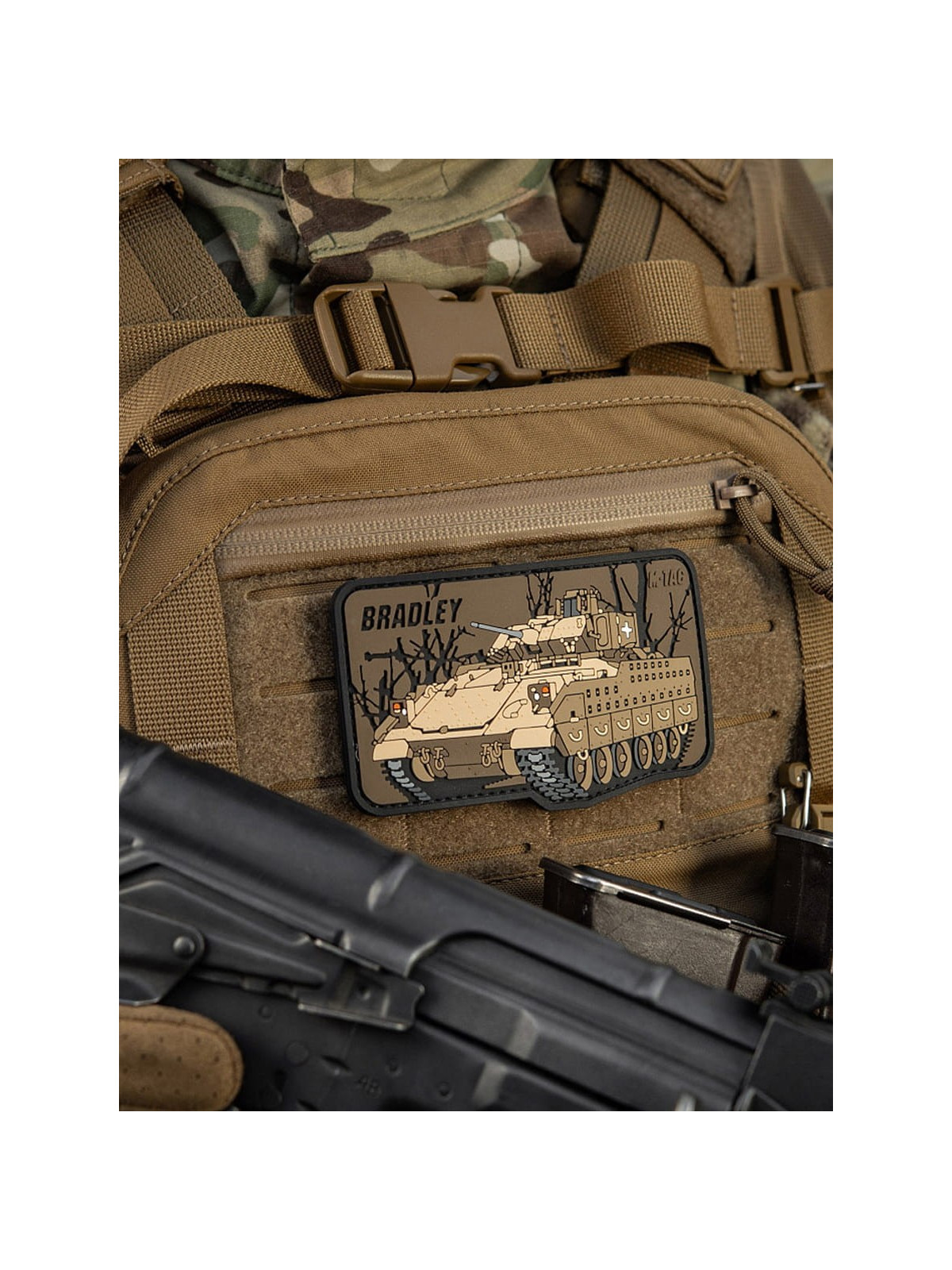 M-TAC Naszywka 3D Bradley 6,5 x 10,5 cm PVC Coyote