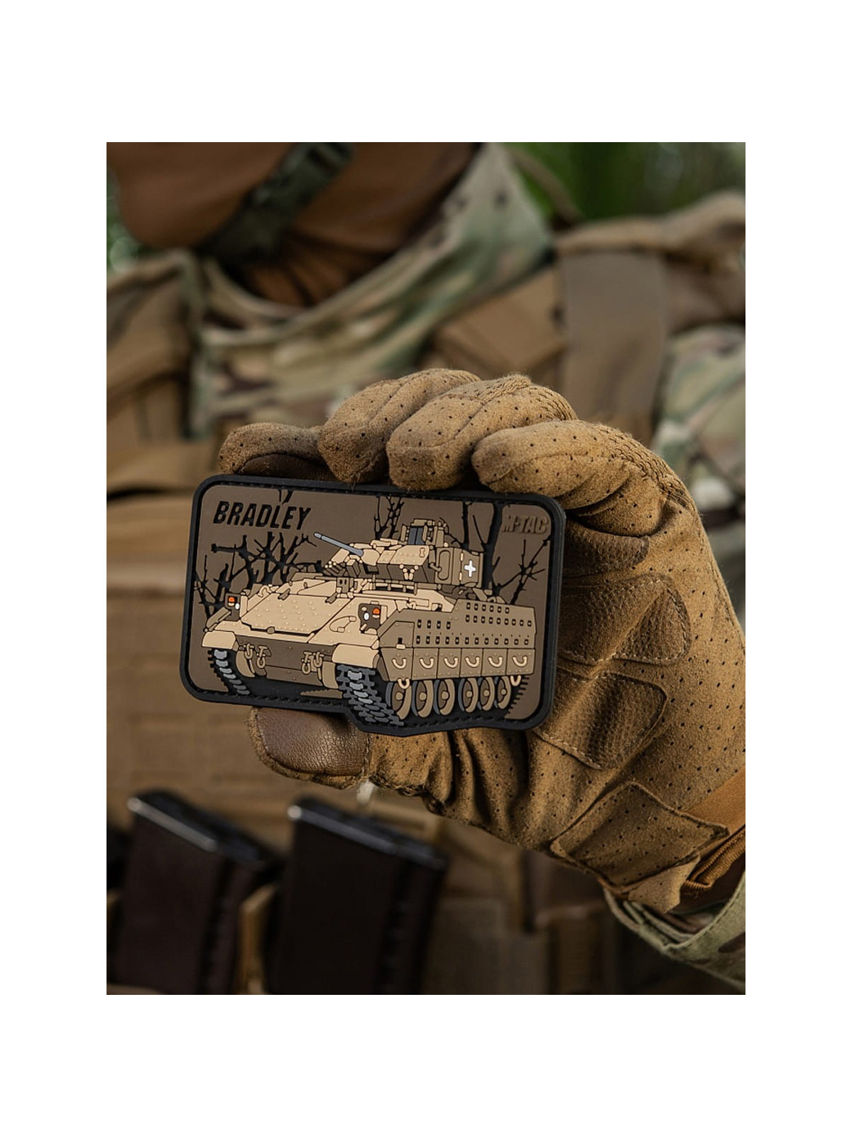 M-TAC Naszywka 3D Bradley 6,5 x 10,5 cm PVC Coyote