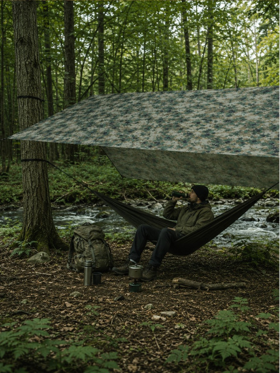 TEXAR TARP WODOODPORNY PŁACHTA PLANDEKA 300x300cm MARPAT