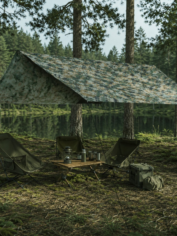 TEXAR TARP WODOODPORNY PŁACHTA PLANDEKA 300x300cm MARPAT