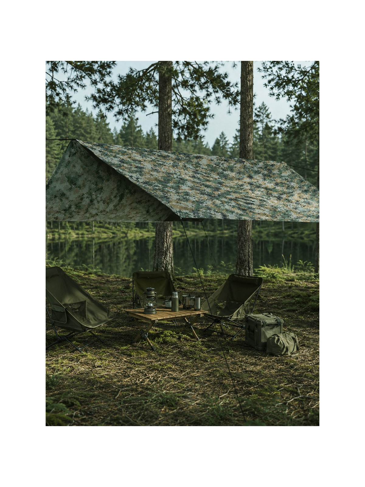 TEXAR TARP WODOODPORNY PŁACHTA PLANDEKA 300x300cm MARPAT
