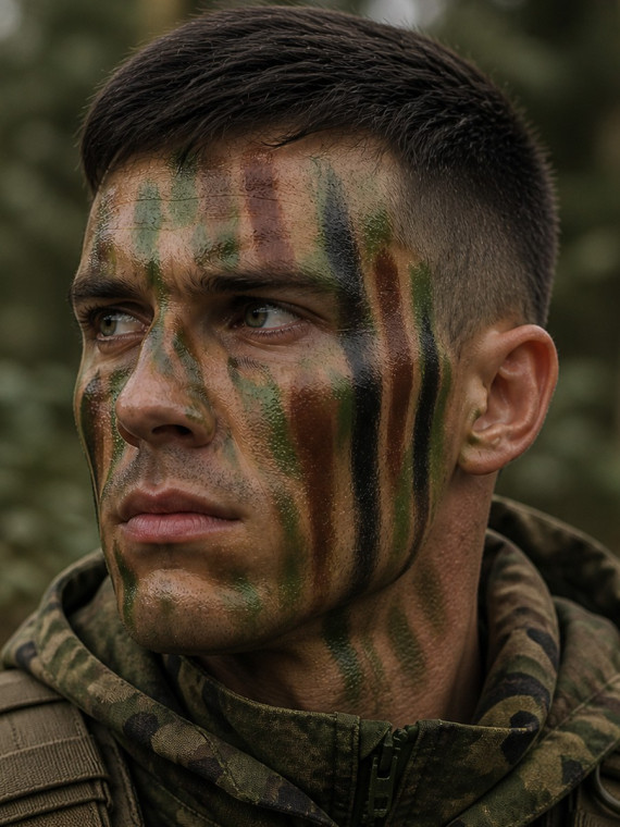 KEMEX Farba maskująca twarz ciało kamuflaż Nato 30g brązowa