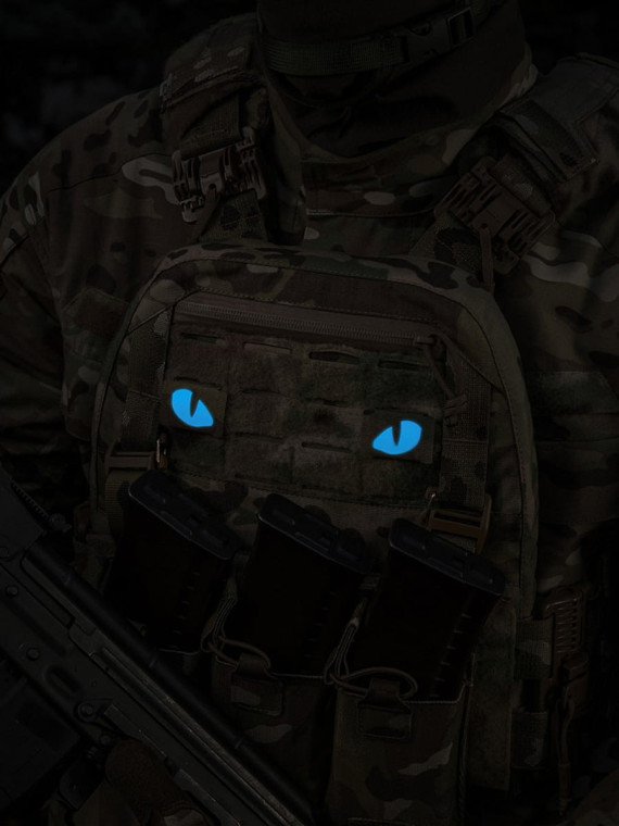 M-TAC Naszywka Tiger Eyes LC PARA Multicam - Oczy Niebieskie