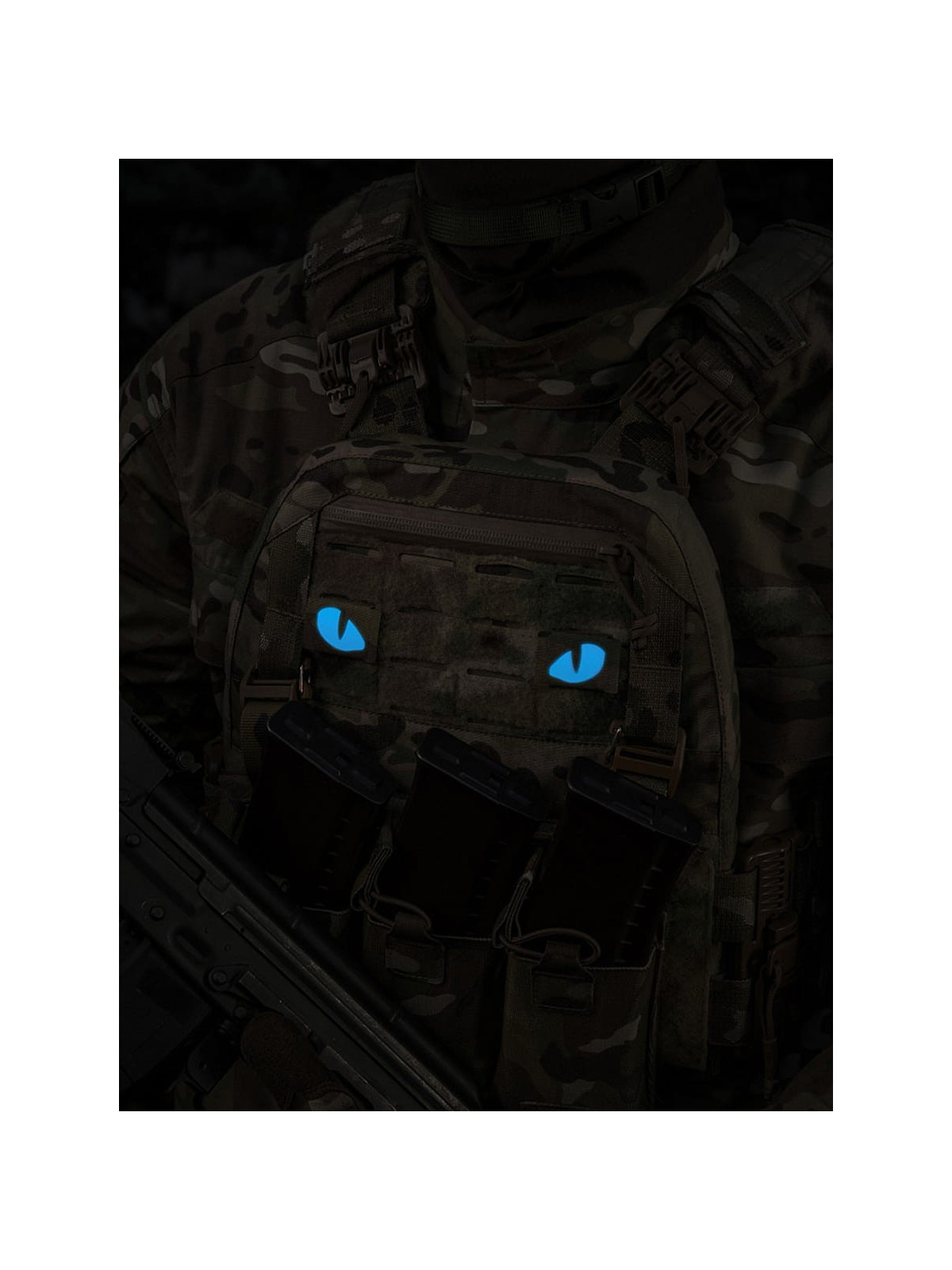 M-TAC Naszywka Tiger Eyes LC PARA Multicam - Oczy Niebieskie
