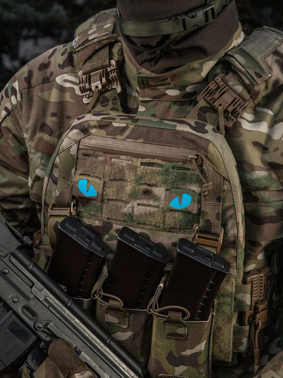 M-TAC Naszywka Tiger Eyes LC PARA Multicam - Oczy Niebieskie