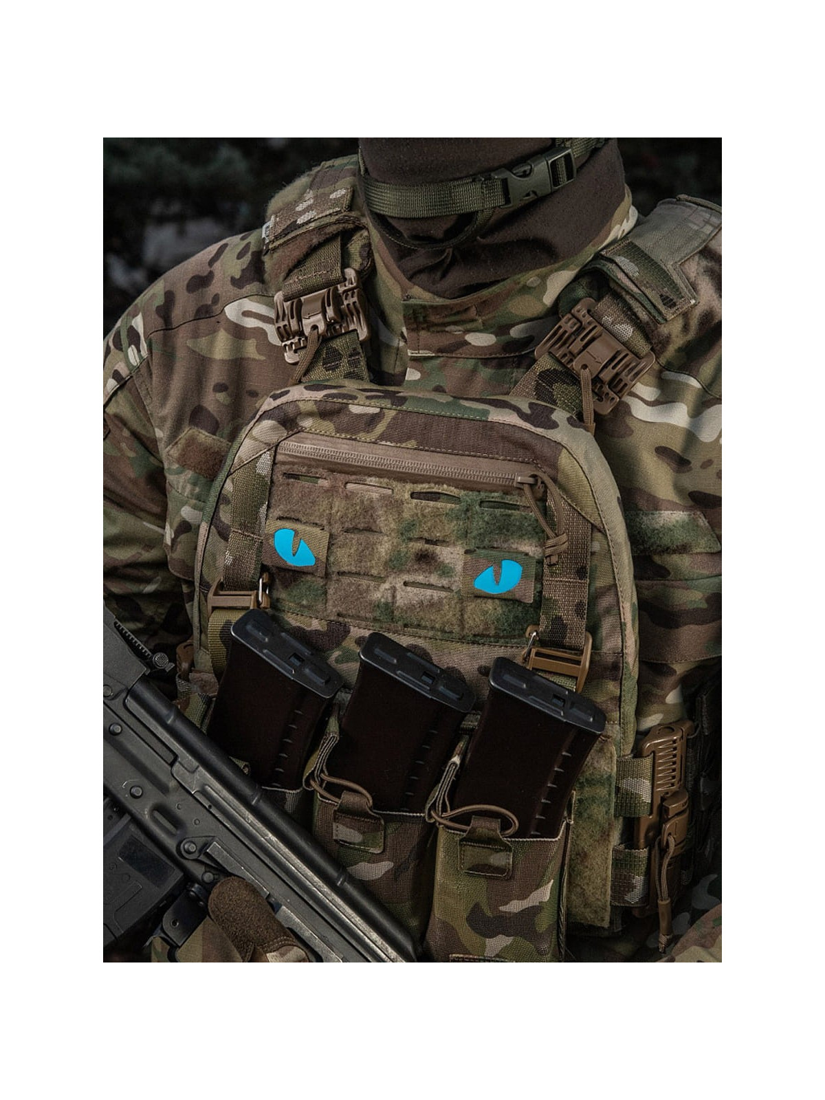 M-TAC Naszywka Tiger Eyes LC PARA Multicam - Oczy Niebieskie