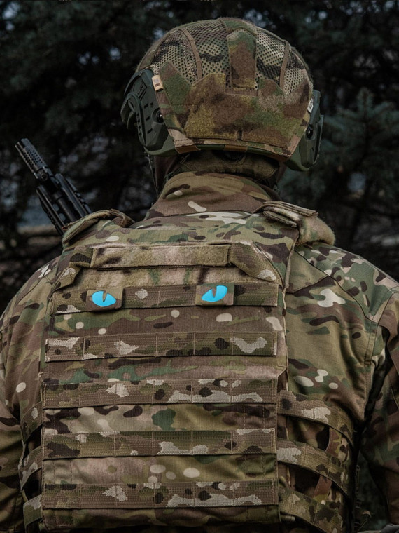 M-TAC Naszywka Tiger Eyes LC PARA Multicam - Oczy Niebieskie