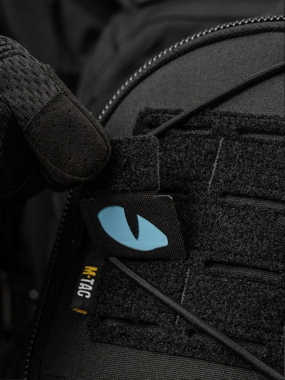 M-TAC Naszywka Tiger Eyes LC PARA Czarna - Oczy Niebieskie