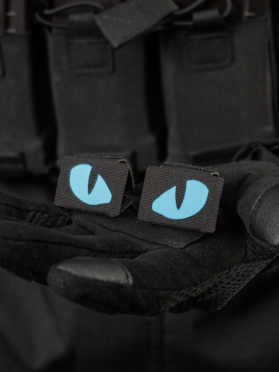 M-TAC Naszywka Tiger Eyes LC PARA Czarna - Oczy Niebieskie