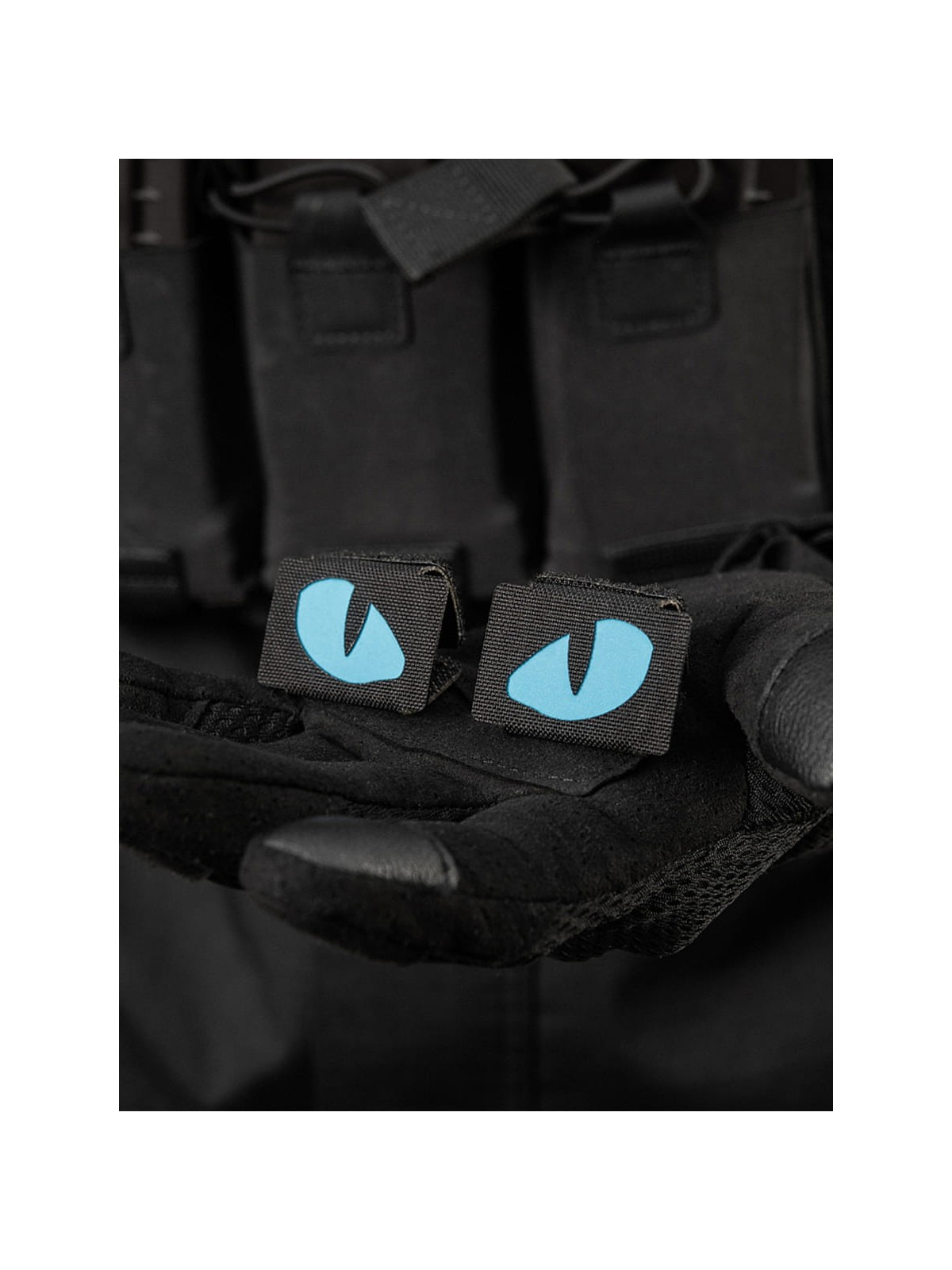 M-TAC Naszywka Tiger Eyes LC PARA Czarna - Oczy Niebieskie