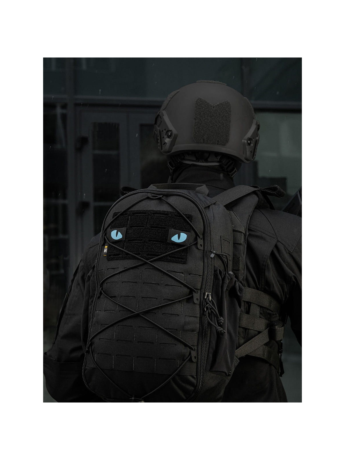 M-TAC Naszywka Tiger Eyes LC PARA Czarna - Oczy Niebieskie