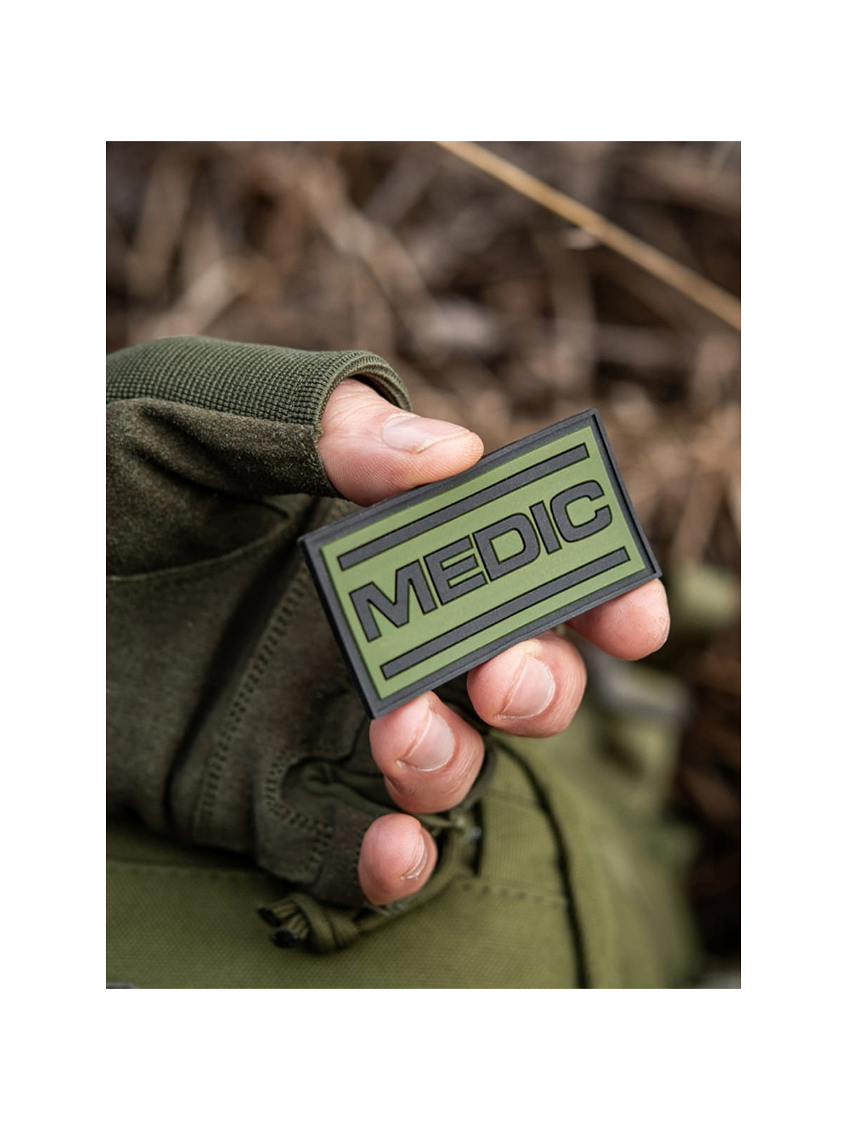M-TAC Naszywka 3D Medic PVC 7 x 3,5 cm Czarno-oliwkowa