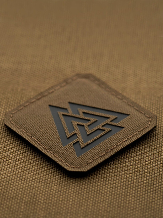 M-TAC NASZYWKA Valknut Laser Cut 4,5 x 4,5 cm Coyote-czarna