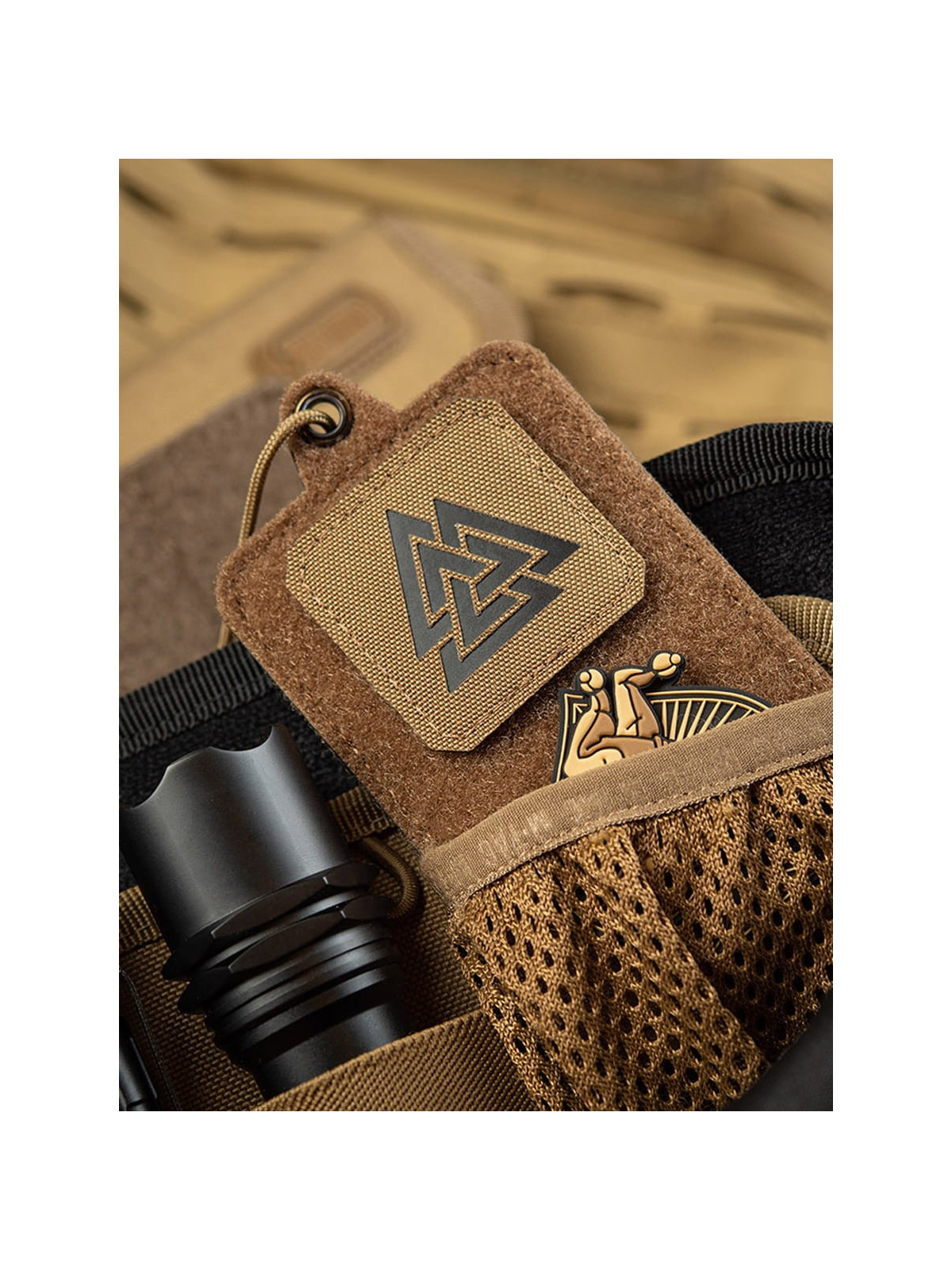 M-TAC NASZYWKA Valknut Laser Cut 4,5 x 4,5 cm Coyote-czarna