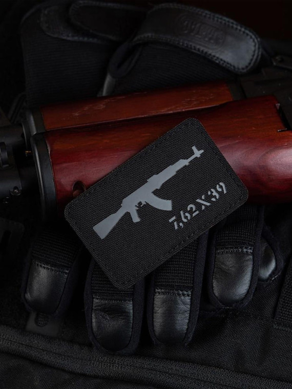 M-TAC Naszywka AKM 7,62x39 Laser Cut 8 x 5 cm Szara