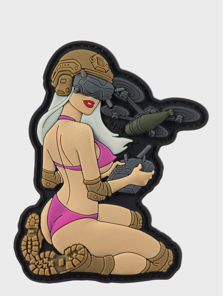 M-TAC NASZYWKA 3D TACTICAL GIRL NR6 PVC V1 Różowa